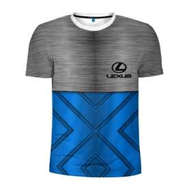 Мужская футболка 3D спортивная с принтом LEXUS SPORT , 100% полиэстер с улучшенными характеристиками | приталенный силуэт, круглая горловина, широкие плечи, сужается к линии бедра | 