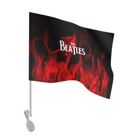 Флаг для автомобиля с принтом The Beatles , 100% полиэстер | Размер: 30*21 см | beatles | punk | rock | the beatles | альтернативный хип хоп | группа | инди поп | музыка | музыкальное произведение | ноты | панк | регги | рок | синти поп