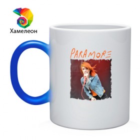 Кружка хамелеон с принтом Paramore , керамика | меняет цвет при нагревании, емкость 330 мл | Тематика изображения на принте: 