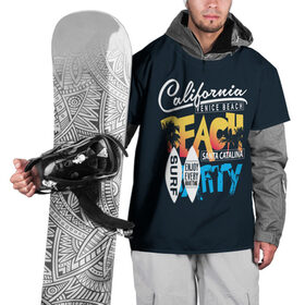 Накидка на куртку 3D с принтом Калифорния , 100% полиэстер |  | california | party | surf | surfing | usa | вечеринка | калифорния | летние | лето | море | надписи | океан | пляж | с надписями | серф | серфинг | сша