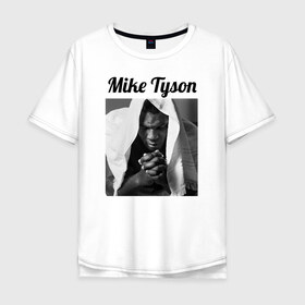 Мужская футболка хлопок Oversize с принтом Майк Тайсон , 100% хлопок | свободный крой, круглый ворот, “спинка” длиннее передней части | miketyson | бокс | майк тайсон