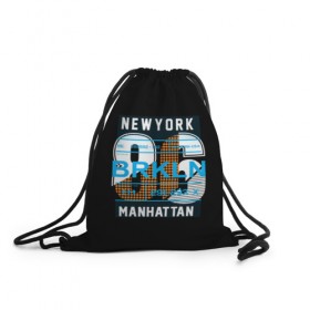 Рюкзак-мешок 3D с принтом Бруклин Нью-Йорк , 100% полиэстер | плотность ткани — 200 г/м2, размер — 35 х 45 см; лямки — толстые шнурки, застежка на шнуровке, без карманов и подкладки | brooklyn | new york | urban | бронкс | бруклин | манхеттен | манхэттен | нью йорк | сша | урбан | урбан стиль | штаты