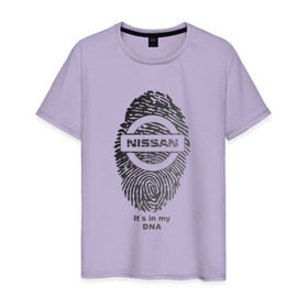 Мужская футболка хлопок с принтом Nissan it`s in my DNA , 100% хлопок | прямой крой, круглый вырез горловины, длина до линии бедер, слегка спущенное плечо. | 