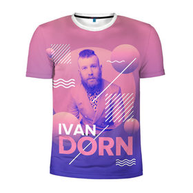 Мужская футболка 3D спортивная с принтом Pinky Dorn , 100% полиэстер с улучшенными характеристиками | приталенный силуэт, круглая горловина, широкие плечи, сужается к линии бедра | Тематика изображения на принте: 