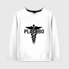 Детский лонгслив хлопок с принтом Placebo , 100% хлопок | круглый вырез горловины, полуприлегающий силуэт, длина до линии бедер | placebo | альтернативный | инди | индирок | плацебо | рок