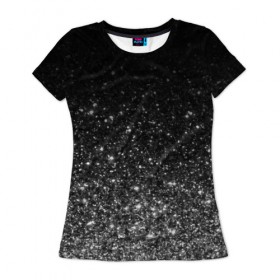 Женская футболка 3D с принтом Of light in dark , 100% полиэфир ( синтетическое хлопкоподобное полотно) | прямой крой, круглый вырез горловины, длина до линии бедер | 