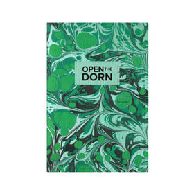 Обложка для паспорта матовая кожа с принтом Open the Dorn , натуральная матовая кожа | размер 19,3 х 13,7 см; прозрачные пластиковые крепления | Тематика изображения на принте: dorn | иван дорн