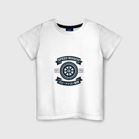 Детская футболка хлопок с принтом SPEED WAGON , 100% хлопок | круглый вырез горловины, полуприлегающий силуэт, длина до линии бедер | джо джо | джостар | джотаро | ора ора