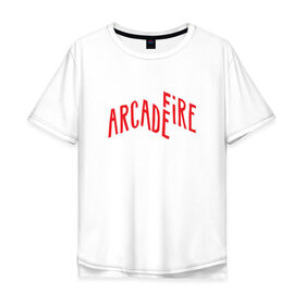 Мужская футболка хлопок Oversize с принтом Arcade Fire , 100% хлопок | свободный крой, круглый ворот, “спинка” длиннее передней части | Тематика изображения на принте: 