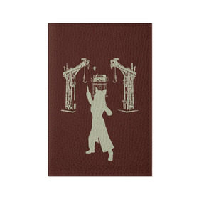 Обложка для паспорта матовая кожа с принтом Amanda Young | DBD , натуральная матовая кожа | размер 19,3 х 13,7 см; прозрачные пластиковые крепления | amanda young | dbd | dead by daylight | pig | saw | дбд | пила | свинья