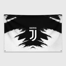 Флаг-баннер с принтом JUVENTUS , 100% полиэстер | размер 67 х 109 см, плотность ткани — 95 г/м2; по краям флага есть четыре люверса для крепления | football | soccer | ювентус