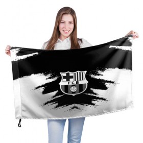 Флаг 3D с принтом BARCELONA , 100% полиэстер | плотность ткани — 95 г/м2, размер — 67 х 109 см. Принт наносится с одной стороны | football | soccer | барселона