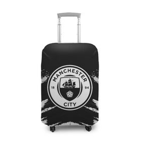 Чехол для чемодана 3D с принтом MANCHESTER CITY , 86% полиэфир, 14% спандекс | двустороннее нанесение принта, прорези для ручек и колес | football | soccer | манчестер