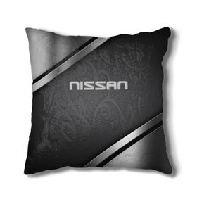 Подушка 3D с принтом Nissan , наволочка – 100% полиэстер, наполнитель – холлофайбер (легкий наполнитель, не вызывает аллергию). | состоит из подушки и наволочки. Наволочка на молнии, легко снимается для стирки | motor | nissan | авто | лого | машина | ниссан | тачка