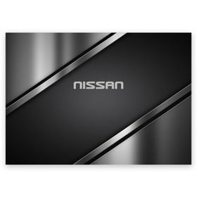 Поздравительная открытка с принтом Nissan , 100% бумага | плотность бумаги 280 г/м2, матовая, на обратной стороне линовка и место для марки
 | Тематика изображения на принте: motor | nissan | авто | лого | машина | ниссан | тачка
