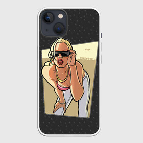 Чехол для iPhone 13 с принтом GTA SA   Девушка в очках ,  |  | grand theft auto | gta | rockstar games | san andreas | гта | сан андреас