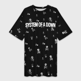 Платье-футболка 3D с принтом System of a Down ,  |  | system of a down | музыка | рок | рок группа