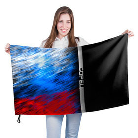 Флаг 3D с принтом Борец , 100% полиэстер | плотность ткани — 95 г/м2, размер — 67 х 109 см. Принт наносится с одной стороны | борьба | россия | рф