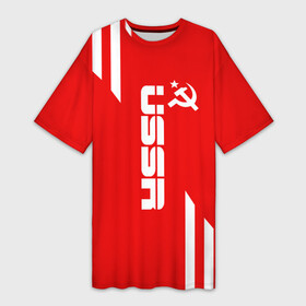 Платье-футболка 3D с принтом USSR SPORT ,  |  | fc | football | sport | ussr | звезда | красный | ленин | родина | сделано в ссср | серп и молот | союз | спорт | ссср | сталин | страна | текстура | футбол | цвет | шум