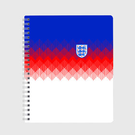 Тетрадь с принтом Англия тренировочная форма ЧМ-2018 , 100% бумага | 48 листов, плотность листов — 60 г/м2, плотность картонной обложки — 250 г/м2. Листы скреплены сбоку удобной пружинной спиралью. Уголки страниц и обложки скругленные. Цвет линий — светло-серый
 | англия | сборная англии | тренировочная форма | футбол | чемпионат мира по футболу