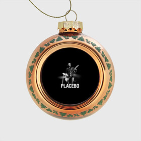 Стеклянный ёлочный шар с принтом Placebo , Стекло | Диаметр: 80 мм | Тематика изображения на принте: placebo | альтернативный | брайан молко | инди | индирок | плацебо | рок