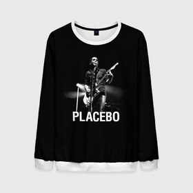 Мужской свитшот 3D с принтом Placebo , 100% полиэстер с мягким внутренним слоем | круглый вырез горловины, мягкая резинка на манжетах и поясе, свободная посадка по фигуре | placebo | альтернативный | брайан молко | инди | индирок | плацебо | рок