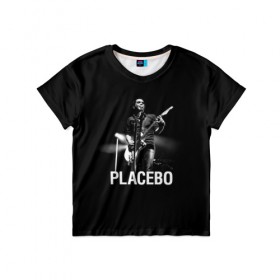Детская футболка 3D с принтом Placebo , 100% гипоаллергенный полиэфир | прямой крой, круглый вырез горловины, длина до линии бедер, чуть спущенное плечо, ткань немного тянется | placebo | альтернативный | брайан молко | инди | индирок | плацебо | рок