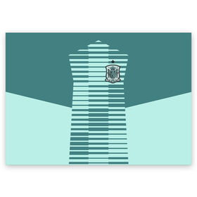 Поздравительная открытка с принтом Испания - форма вратаря - ЧМ-2018 , 100% бумага | плотность бумаги 280 г/м2, матовая, на обратной стороне линовка и место для марки
 | сборная испании | форма вратаря | футбол | футбольная форма