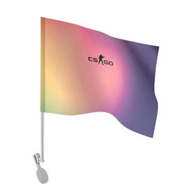 Флаг для автомобиля с принтом CsGo Градиент , 100% полиэстер | Размер: 30*21 см | cs go | csgo | global offensive | контр страйк | контра