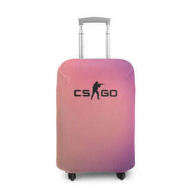 Чехол для чемодана 3D с принтом CsGo Градиент , 86% полиэфир, 14% спандекс | двустороннее нанесение принта, прорези для ручек и колес | cs go | csgo | global offensive | контр страйк | контра