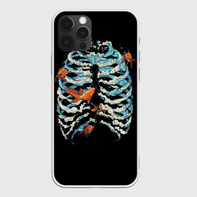 Чехол для iPhone 12 Pro Max с принтом Ребра из Воды , Силикон |  | Тематика изображения на принте: анатомия | вода | океан | рыбы | скелет