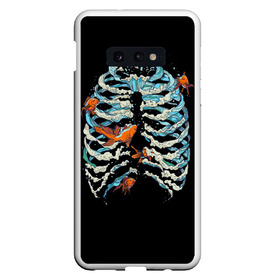 Чехол для Samsung S10E с принтом Ребра из Воды , Силикон | Область печати: задняя сторона чехла, без боковых панелей | Тематика изображения на принте: анатомия | вода | океан | рыбы | скелет