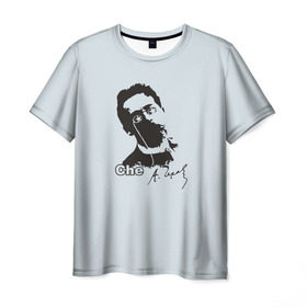 Мужская футболка 3D с принтом Че - Чехов , 100% полиэфир | прямой крой, круглый вырез горловины, длина до линии бедер | Тематика изображения на принте: антон павлович | литература | писатель | революция