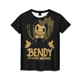 Женская футболка 3D с принтом Bendy and the ink machine (20) , 100% полиэфир ( синтетическое хлопкоподобное полотно) | прямой крой, круглый вырез горловины, длина до линии бедер | Тематика изображения на принте: bendy | bendy and the ink machine | game | horror | ink | machine | trend | video game