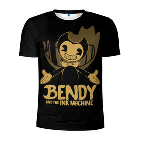 Мужская футболка 3D спортивная с принтом Bendy and the ink machine (20) , 100% полиэстер с улучшенными характеристиками | приталенный силуэт, круглая горловина, широкие плечи, сужается к линии бедра | bendy | bendy and the ink machine | game | horror | ink | machine | trend | video game