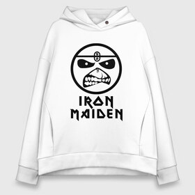 Женское худи Oversize хлопок с принтом Iron Maiden , френч-терри — 70% хлопок, 30% полиэстер. Мягкий теплый начес внутри —100% хлопок | боковые карманы, эластичные манжеты и нижняя кромка, капюшон на магнитной кнопке | iron maiden | адриан смит | айран | айрон | группа | дэйв мюррей | железная дева | ирон | майден | мейд | мейден | метал | мрачный | музыка | песни | рок | стив харрис | тяжелый | хеви | хевиметал