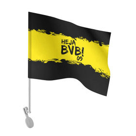 Флаг для автомобиля с принтом Borussia Dortmund FC , 100% полиэстер | Размер: 30*21 см | 09 | bvb | heja | боруссия | германия | дортмунд | клуб | фк | футбол | футбольный