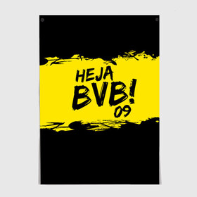 Постер с принтом Borussia Dortmund FC , 100% бумага
 | бумага, плотность 150 мг. Матовая, но за счет высокого коэффициента гладкости имеет небольшой блеск и дает на свету блики, но в отличии от глянцевой бумаги не покрыта лаком | 09 | bvb | heja | боруссия | германия | дортмунд | клуб | фк | футбол | футбольный