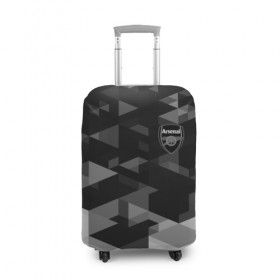 Чехол для чемодана 3D с принтом Arsenal Geometry Sport , 86% полиэфир, 14% спандекс | двустороннее нанесение принта, прорези для ручек и колес | 
