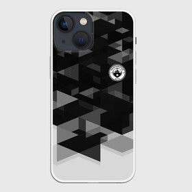 Чехол для iPhone 13 mini с принтом Manchester city Geometry Sport ,  |  | abstraction | championship | fc | football | footer | manchester city | polygon | soccer | socker | sport | абстракция | одежда | спорт | спортивный | униформа | футбол | футбольный клуб | чемпионат