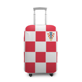 Чехол для чемодана 3D с принтом Хорватия домашняя форма 2018 , 86% полиэфир, 14% спандекс | двустороннее нанесение принта, прорези для ручек и колес | 