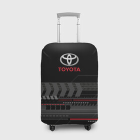 Чехол для чемодана 3D с принтом Toyota 1 , 86% полиэфир, 14% спандекс | двустороннее нанесение принта, прорези для ручек и колес | car | toyota | абстракция | авто | графика | дизайн | полосы | протектор | пунктир | след шин | тойота