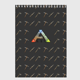 Скетчбук с принтом Ark Survival Evolved , 100% бумага
 | 48 листов, плотность листов — 100 г/м2, плотность картонной обложки — 250 г/м2. Листы скреплены сверху удобной пружинной спиралью | Тематика изображения на принте: арк