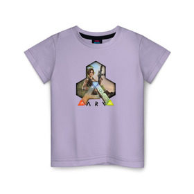 Детская футболка хлопок с принтом Ark Survival Evolved , 100% хлопок | круглый вырез горловины, полуприлегающий силуэт, длина до линии бедер | Тематика изображения на принте: арк