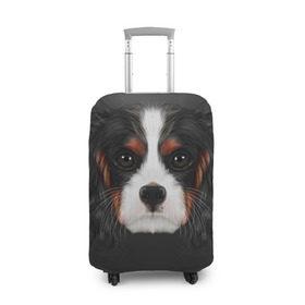 Чехол для чемодана 3D с принтом Cavalier King Charles , 86% полиэфир, 14% спандекс | двустороннее нанесение принта, прорези для ручек и колес | голова | собака | спаниель