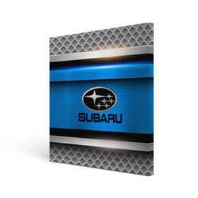 Холст квадратный с принтом SUBARU SPORT , 100% ПВХ |  | auto | automobile | car | carbon | machine | motor | motor car | sport car | subaru | автомашина | бренд | легковой автомобиль | марка | спортивный автомобиль | тачка