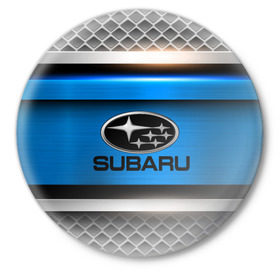 Значок с принтом SUBARU SPORT ,  металл | круглая форма, металлическая застежка в виде булавки | Тематика изображения на принте: auto | automobile | car | carbon | machine | motor | motor car | sport car | subaru | автомашина | бренд | легковой автомобиль | марка | спортивный автомобиль | тачка