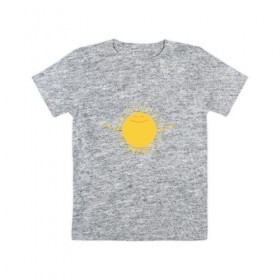 Детская футболка хлопок с принтом Солнце , 100% хлопок | круглый вырез горловины, полуприлегающий силуэт, длина до линии бедер | 