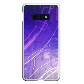 Чехол для Samsung S10E с принтом Digital blue art , Силикон | Область печати: задняя сторона чехла, без боковых панелей | абстракция | арт | геометрия | линии | полосы | схема | тень