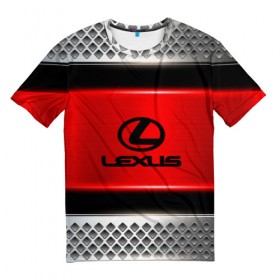 Мужская футболка 3D с принтом LEXUS , 100% полиэфир | прямой крой, круглый вырез горловины, длина до линии бедер | 